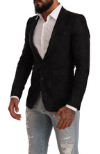 Load image into Gallery viewer, Dolce &amp; Gabbana Elegant Floral Martini Black Blazer
