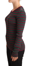 Load image into Gallery viewer, Dolce &amp; Gabbana Elegant Maroon and Green Striped Crewneck Sweater
