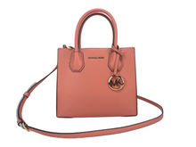 Load image into Gallery viewer, Michael Kors Mercer Medium Sherbet Pebble Leather Messenger Crossbody Bag Purse
