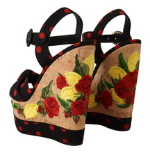 Load image into Gallery viewer, Dolce &amp; Gabbana Multicolor Silk Blend Platform Heels
