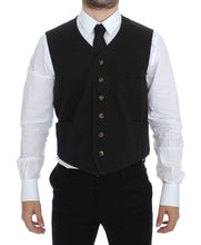 Load image into Gallery viewer, Dolce &amp; Gabbana Black Cotton Blend Dress Vest Gilet
