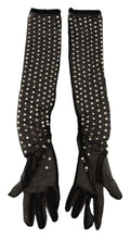 Load image into Gallery viewer, Dolce &amp; Gabbana Elegant Elbow Length Black Gloves
