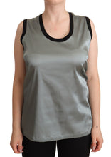 Load image into Gallery viewer, Dolce &amp; Gabbana Elegant Silver Sleeveless Blouse
