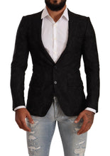 Load image into Gallery viewer, Dolce &amp; Gabbana Elegant Floral Martini Black Blazer
