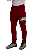 Load image into Gallery viewer, Dolce &amp; Gabbana Elegant Red Jogging Pants with Drawstring Closure
