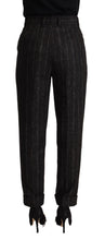 Load image into Gallery viewer, Dolce &amp; Gabbana Elegant High-Waisted Striped Tapered Pants
