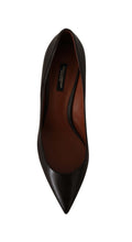 Load image into Gallery viewer, Dolce &amp; Gabbana Elegant Brown Leather Heels Pumps
