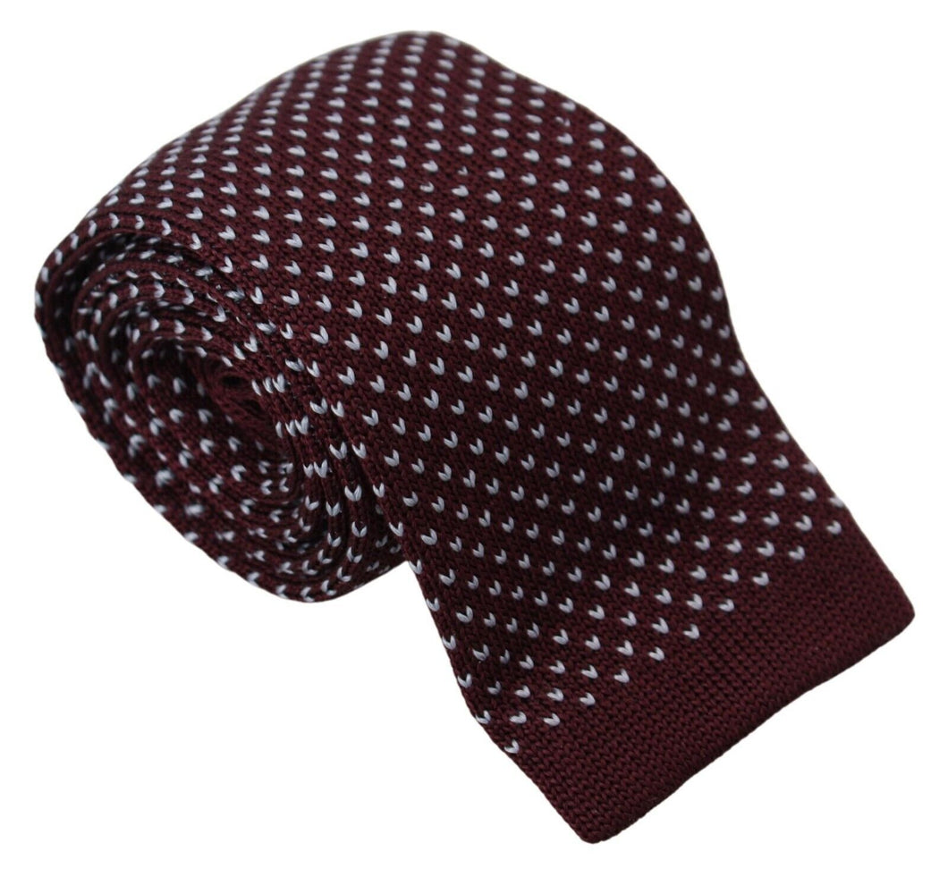 Lanvin Elegant Bordeaux Silk Bow Tie