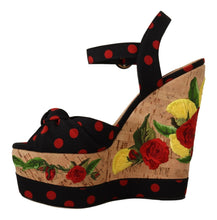 Load image into Gallery viewer, Dolce &amp; Gabbana Multicolor Silk Blend Platform Heels
