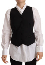 Load image into Gallery viewer, Dolce &amp; Gabbana Elegant Black Wool Blend Waistcoat
