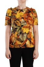 Load image into Gallery viewer, Dolce &amp; Gabbana Elegant Round Neck Leaf Print Blouse
