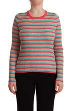 Load image into Gallery viewer, Dolce &amp; Gabbana Elegant Striped Silk Crew Neck Pullover
