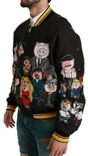 Load image into Gallery viewer, Dolce &amp; Gabbana Black YEAR OF THE PIG Bomber Jacket
