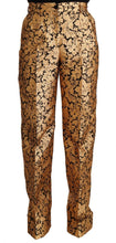 Load image into Gallery viewer, Dolce &amp; Gabbana Elegant Floral Jacquard High Waist Trousers
