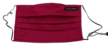 Load image into Gallery viewer, Dolce &amp; Gabbana Elegant Silk Pleated Maroon Face Mask
