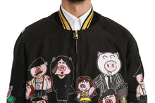 Load image into Gallery viewer, Dolce &amp; Gabbana Black YEAR OF THE PIG Bomber Jacket
