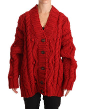 Load image into Gallery viewer, Dolce &amp; Gabbana Ravishing Red Virgin Wool Cardigan
