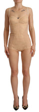 Load image into Gallery viewer, Dolce &amp; Gabbana Beige Lace Panel Stretch Bodysuit
