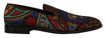 Load image into Gallery viewer, Dolce &amp; Gabbana Multicolor Jacquard Slide-On Loafer Slippers
