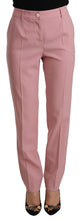 Load image into Gallery viewer, Dolce &amp; Gabbana Elegant Pink High-Waisted Trousers

