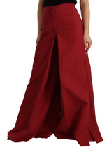 Load image into Gallery viewer, Dolce &amp; Gabbana Elegant High Waist Wide Leg Pants in Red
