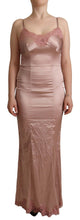Load image into Gallery viewer, Dolce &amp; Gabbana Elegant Pink Lace Maxi Bodycon Dress
