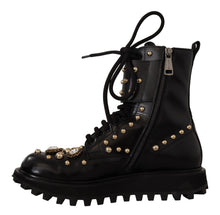 Load image into Gallery viewer, Dolce &amp; Gabbana Black Crystal-Studded Formal Boots
