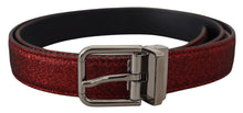 Load image into Gallery viewer, Dolce &amp; Gabbana Elegant Red Leather Belt with Metal Buckle
