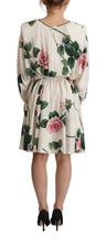 Load image into Gallery viewer, Dolce &amp; Gabbana Elegant Silk Floral A-Line Dress
