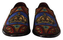 Load image into Gallery viewer, Dolce &amp; Gabbana Multicolor Jacquard Slide-On Loafer Slippers
