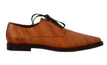 Load image into Gallery viewer, Dolce &amp; Gabbana Elegant Eel Leather Lace-Up Formal Flats
