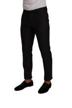 Load image into Gallery viewer, Dolce &amp; Gabbana Elegant Gray Check Slim Fit Trousers
