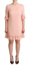 Load image into Gallery viewer, Dolce &amp; Gabbana Ruffled Sleeve Sheath Dress in Pink
