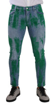 Load image into Gallery viewer, Dolce &amp; Gabbana Chic Skinny Denim Jeans in Blue Green Wash
