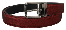 Load image into Gallery viewer, Dolce &amp; Gabbana Elegant Red Leather Belt with Metal Buckle
