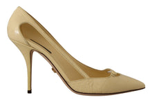 Load image into Gallery viewer, Dolce &amp; Gabbana Chic Pointed Toe Leather Pumps in Sunshine Yellow
