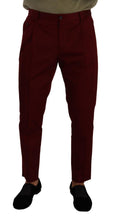 Load image into Gallery viewer, Dolce &amp; Gabbana Elegant Dark Red Dress Chinos for Men
