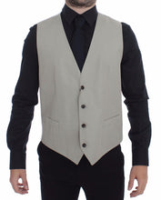 Load image into Gallery viewer, Dolce &amp; Gabbana Beige Cotton Silk Blend Dress Vest Blazer
