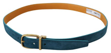 Load image into Gallery viewer, Dolce &amp; Gabbana Elegant Blue Velvet Leather Belt
