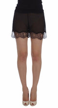 Load image into Gallery viewer, Dolce &amp; Gabbana Elegant Black Floral Lace Silk Shorts
