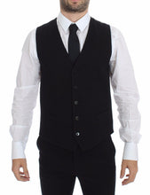 Load image into Gallery viewer, Dolce &amp; Gabbana Black Cotton Dress Vest Blazer Jacket
