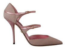 Load image into Gallery viewer, Dolce &amp; Gabbana Pink Glitter High Heel Sandals
