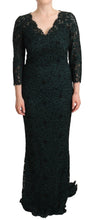 Load image into Gallery viewer, Dolce &amp; Gabbana Elegant Lace Floor-Length V-Neck Dress
