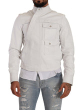 Load image into Gallery viewer, Diesel Exquisite White Leather Biker Jacket
