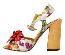 Load image into Gallery viewer, Dolce &amp; Gabbana Multicolor Crystal Embellished Heel Sandals
