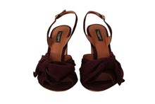 Load image into Gallery viewer, Dolce &amp; Gabbana Elegant Purple Suede Heels Sandals
