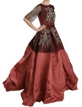 Load image into Gallery viewer, Dolce &amp; Gabbana Elegant Crystal Embellished Silk Gown

