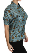 Load image into Gallery viewer, Dolce &amp; Gabbana Elegant Multicolor Silk Blouse with Collar
