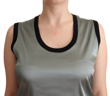 Load image into Gallery viewer, Dolce &amp; Gabbana Elegant Silver Sleeveless Blouse
