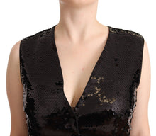 Load image into Gallery viewer, Dolce &amp; Gabbana Elegant Black Sequined Sleeveless Vest Top
